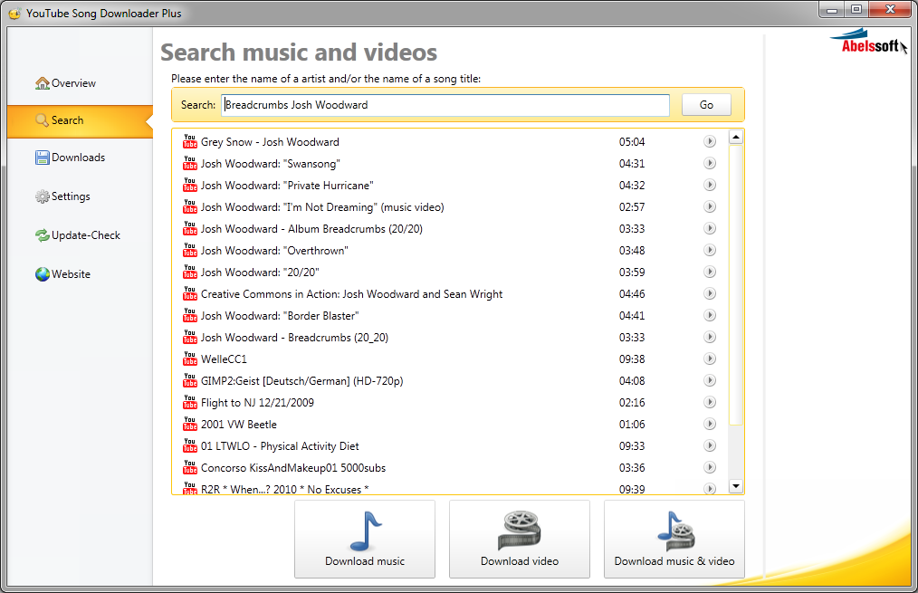 Abelssoft YouTube Song Downloader Plus