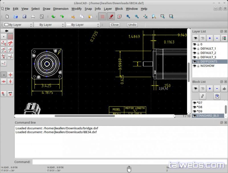 LibreCAD 2.1.3 - 2D-CAD-Anwendung