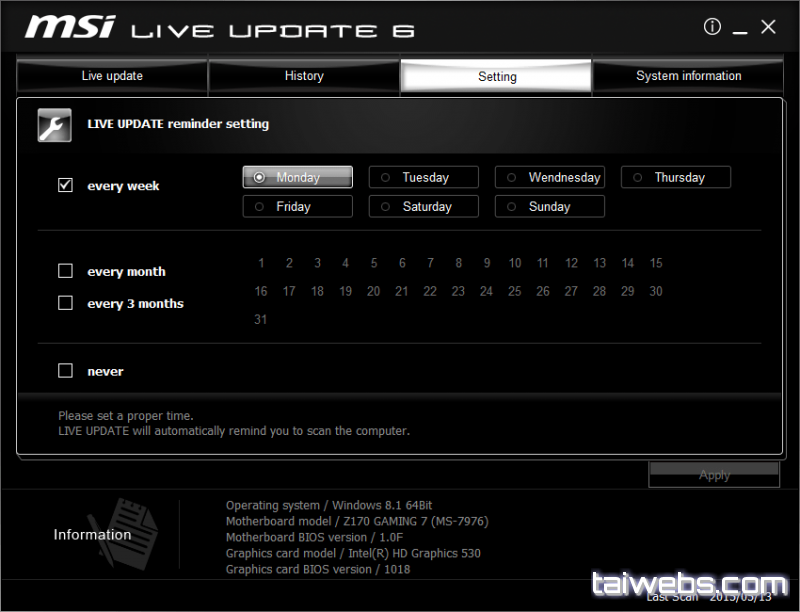 MSI Live Update 6.2.0.69